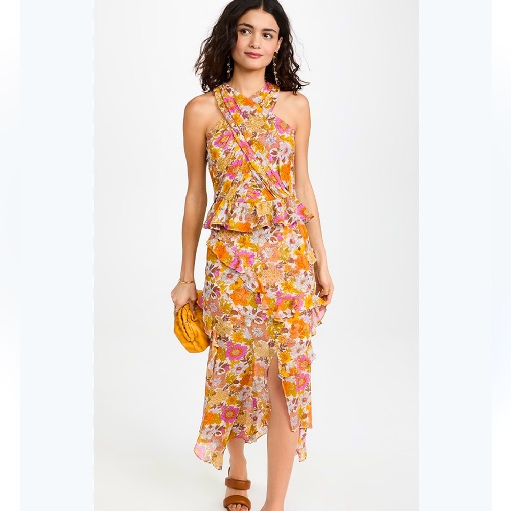 Veronica Beard Eleonora Skirt and  Kailani Top SET Stone Multi silk size 10